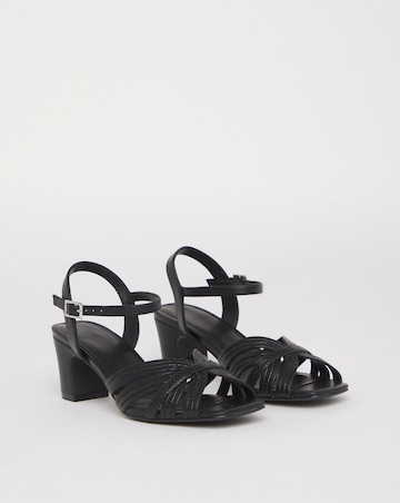 Oak Strappy Block Heel Sandals - Extra Wide Fit (EEE)