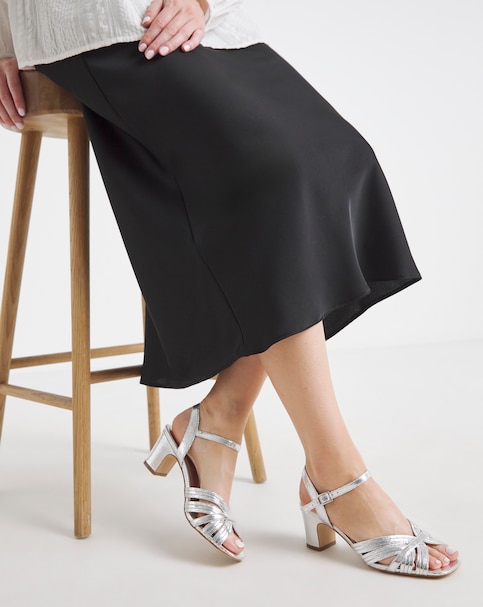 Oak Strappy Block Heel Sandals - Extra Wide Fit (EEE)