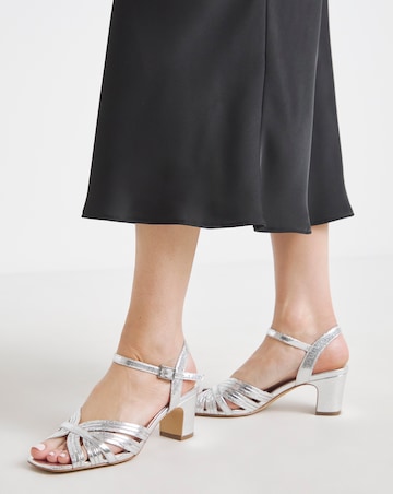 Oak Strappy Block Heel Sandals - Wide Fit (E)