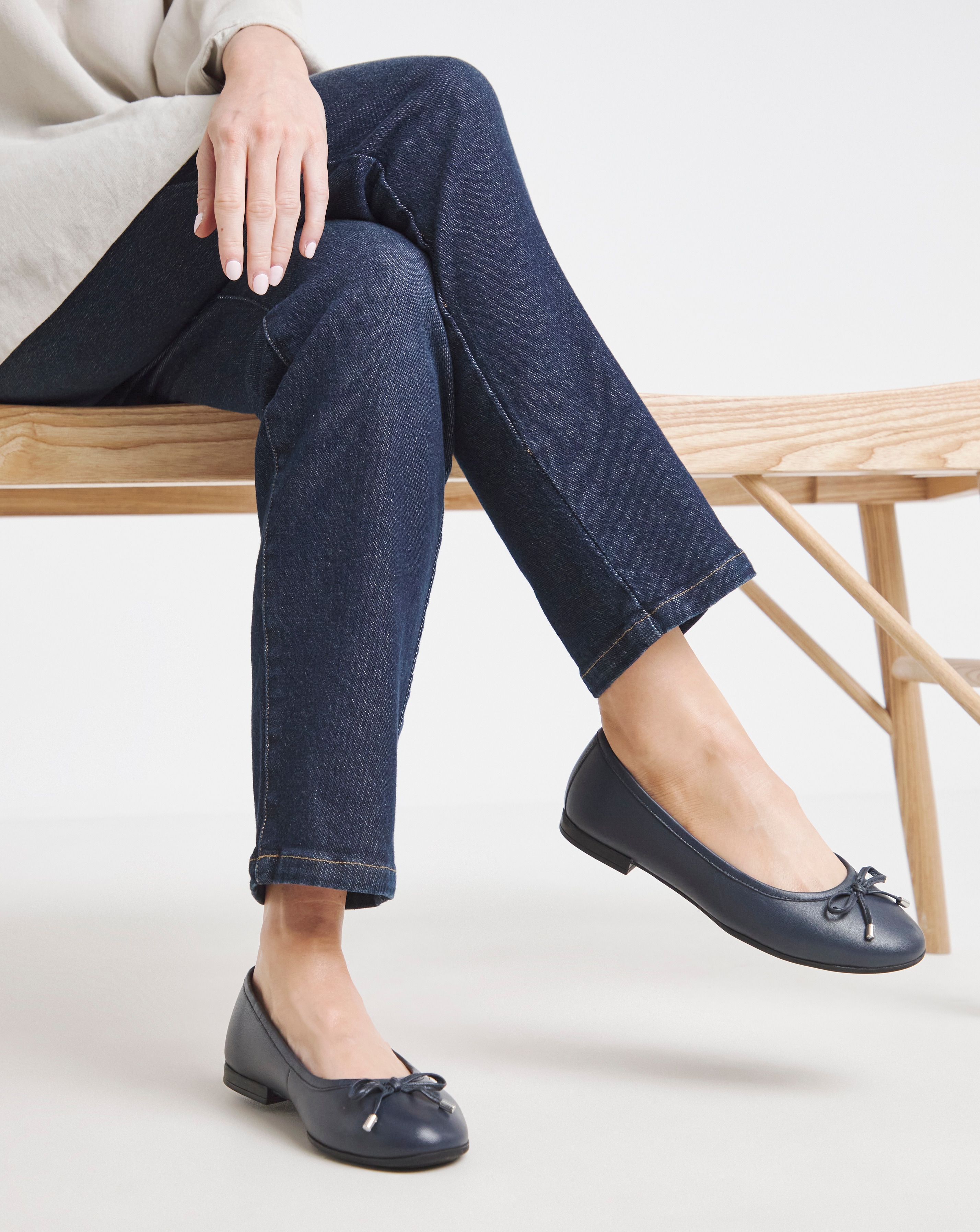 Classic Leather Ballerina Ex Wide