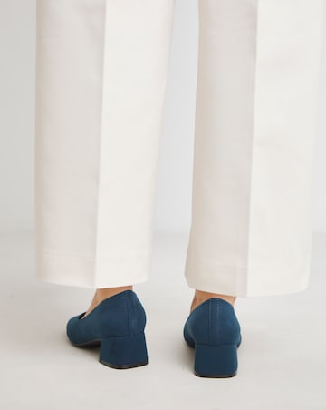 Heavenly Soles Catherine Low Block Heel Court Shoes - Wide Fit (E)