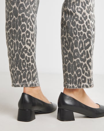 Heavenly Soles Catherine Low Block Heel Court Shoes - Extra Wide Fit (EEE)