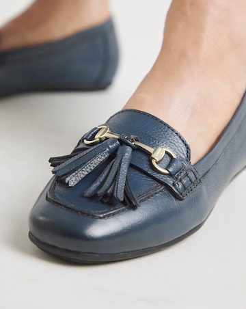 Heavenly Soles Prague Leather Driving Moccasins - Wide Fit (E)