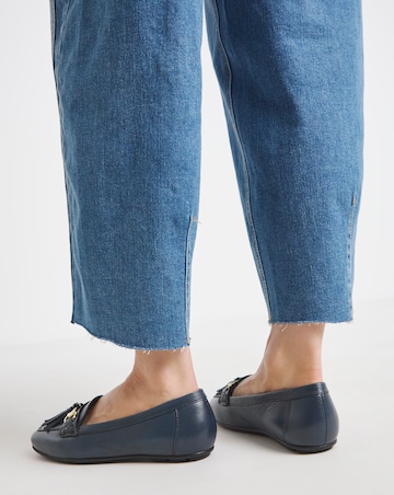 Heavenly Soles Prague Leather Driving Moccasins - Wide Fit (E)