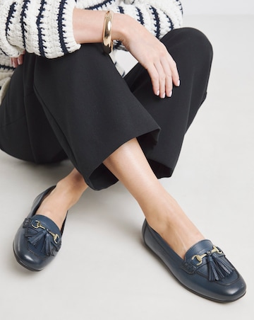 Heavenly Soles Prague Leather Driving Moccasins - Wide Fit (E)