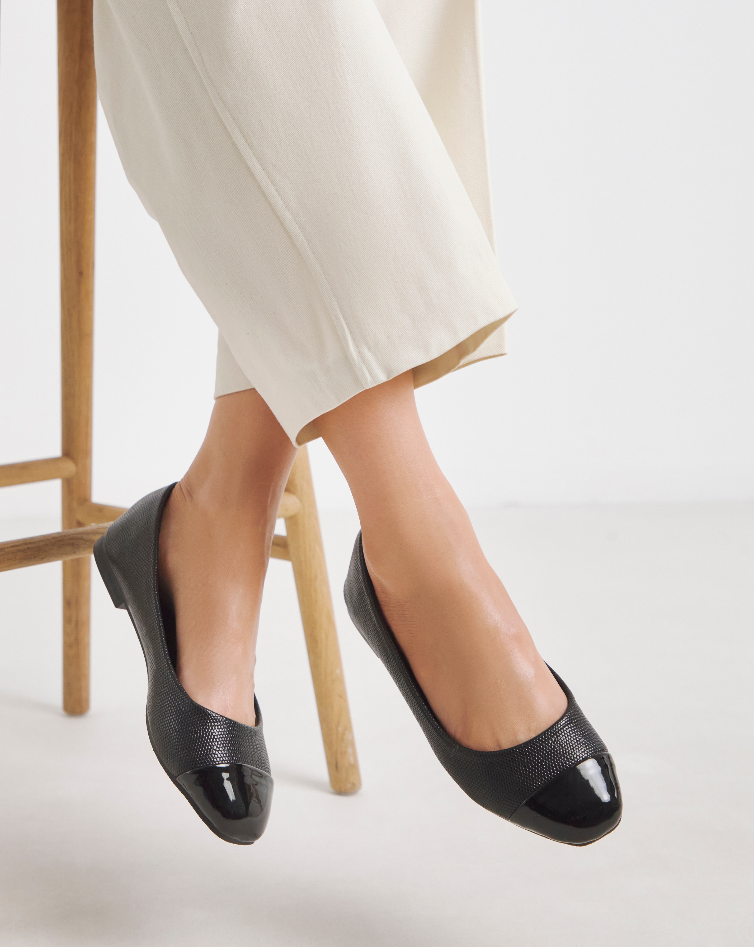 Toe Cap Ballerina Wide