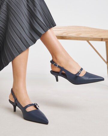 Harriet Pointed Toe Slingback Shoes - Wide Fit (E)