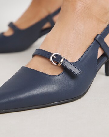 Harriet Pointed Toe Slingback Shoes - Wide Fit (E)