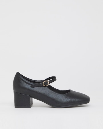 Heavenly Soles Patricia Block Heel Mary Janes - Extra Wide Fit (EEE)