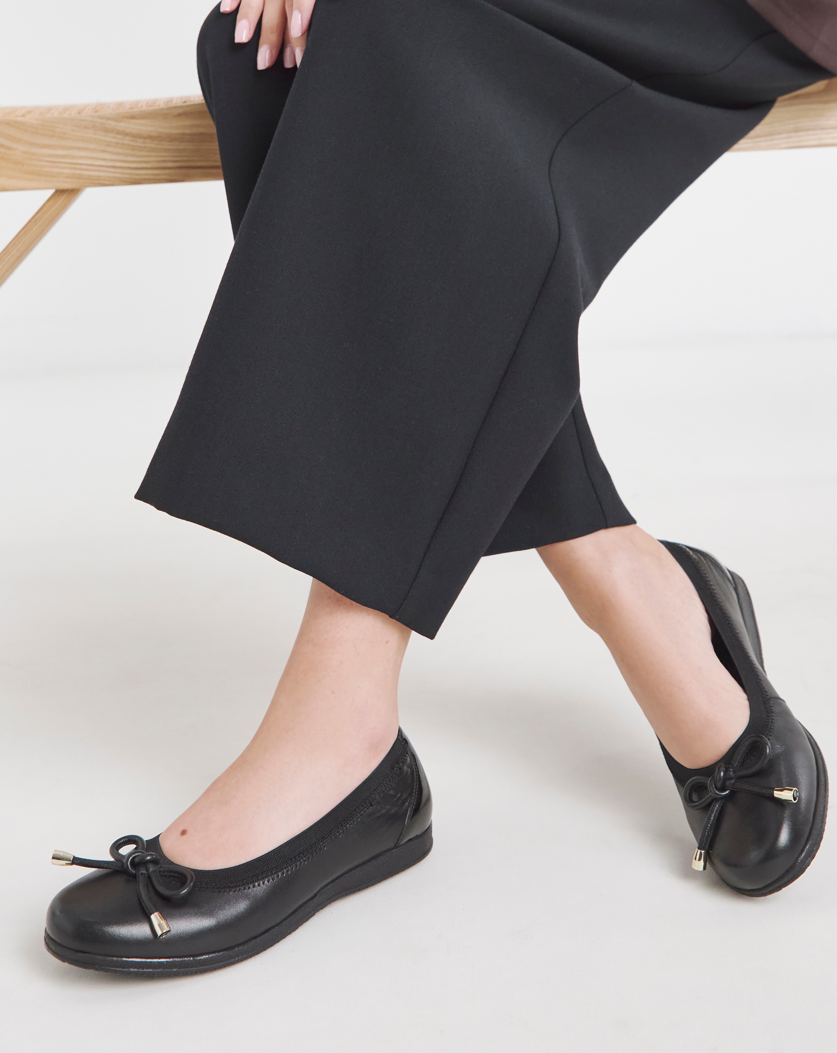 Elasticated Ballerina with Bow Ex Wide