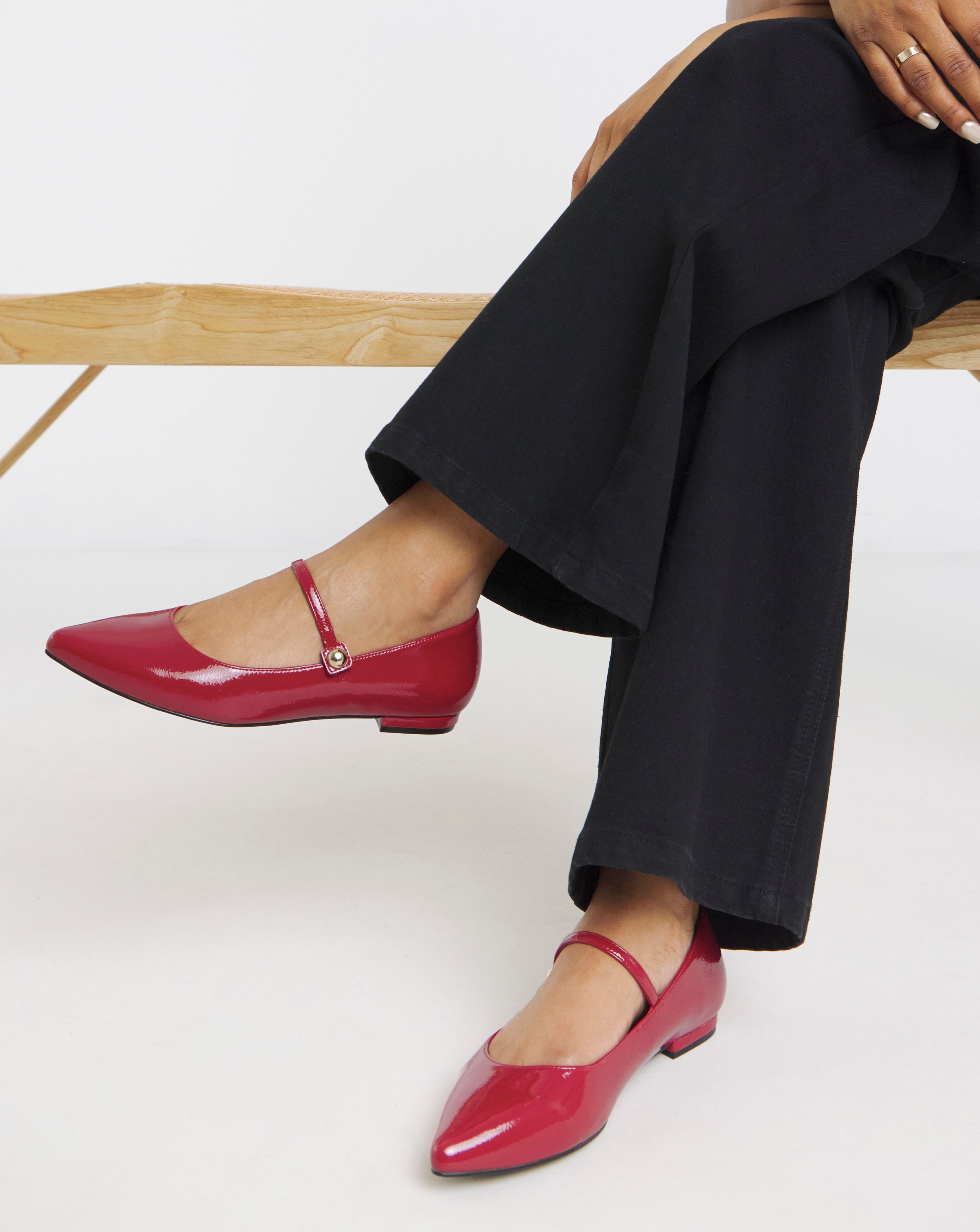 Pointed Toe Mary Janes Wide