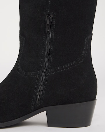 Bonnie Knee High Suede Western Boots - Extra Wide Fit (EEE) & Curvy Calf