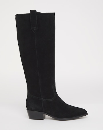 Bonnie Knee High Suede Western Boots - Extra Wide Fit (EEE) & Curvy Calf