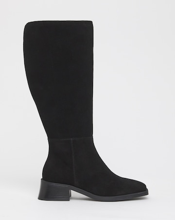 Cressida Block Heel Suede Knee Boots - Extra Wide Fit (EEE) & Super Curvy Calf