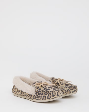 Fiora Classic Suede Moccasin Slippers - Extra Wide Fit (EEE)