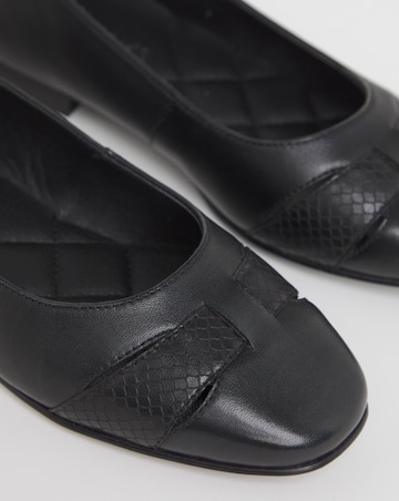 Heavenly Soles Genevieve Cut Out Detail Ballerinas - Extra Wide Fit (EEE)