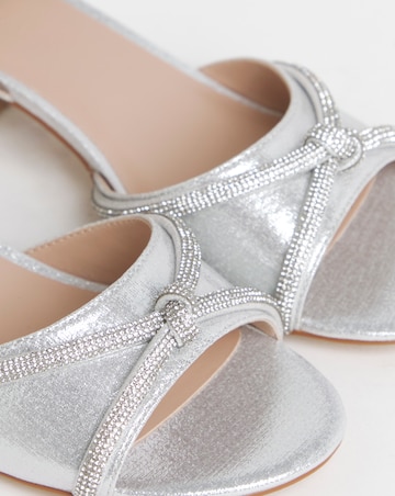 Dotty Diamante Two Part Heels - Wide Fit (E)