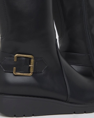 Heavenly Soles Mariah Knee High Boots - Extra Wide Fit (EEE) & Super Curvy Calf