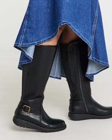 Heavenly Soles Mariah Knee High Boots - Extra Wide Fit (EEE) & Super Curvy Calf