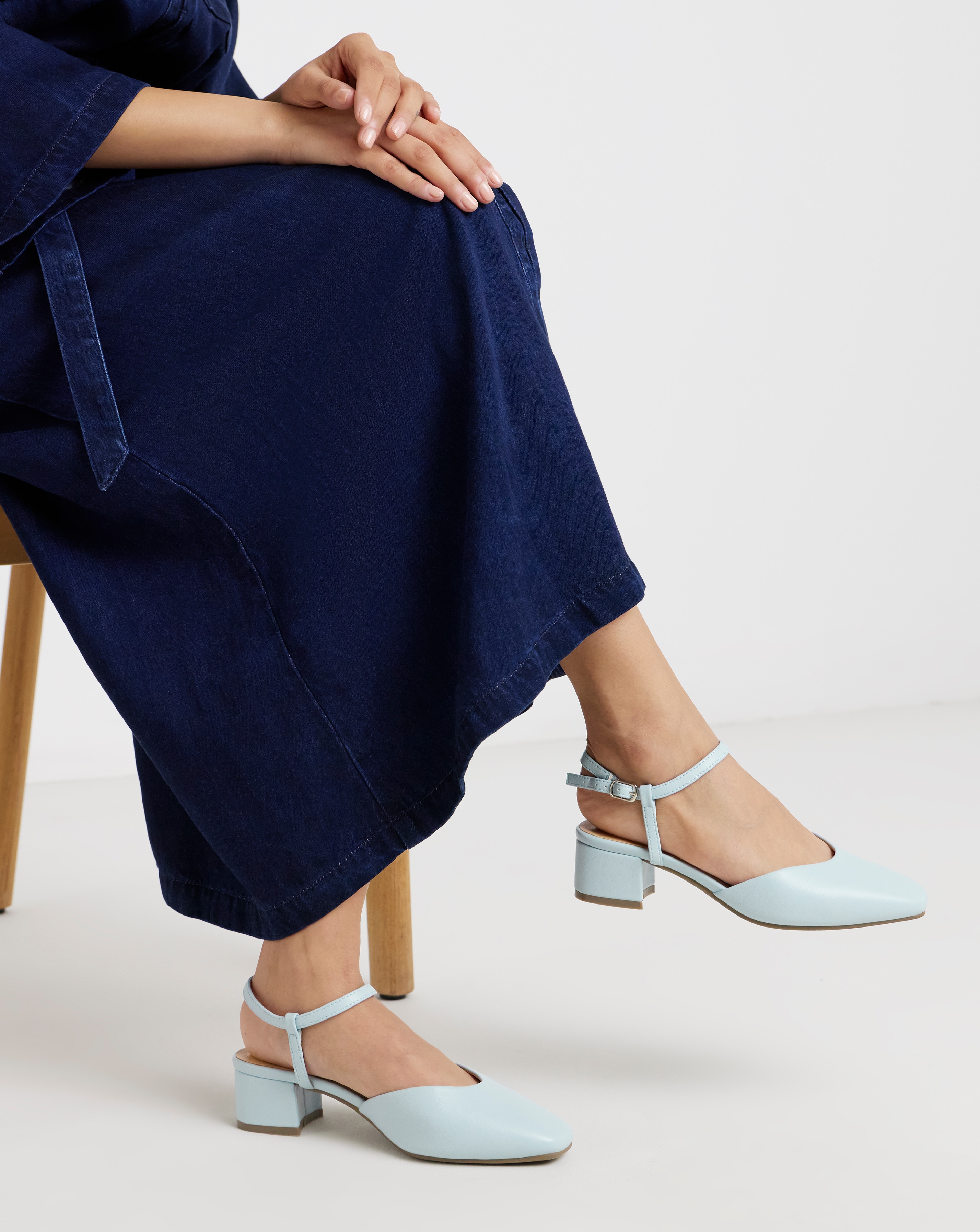 Two Part Heeled Shoes Wide