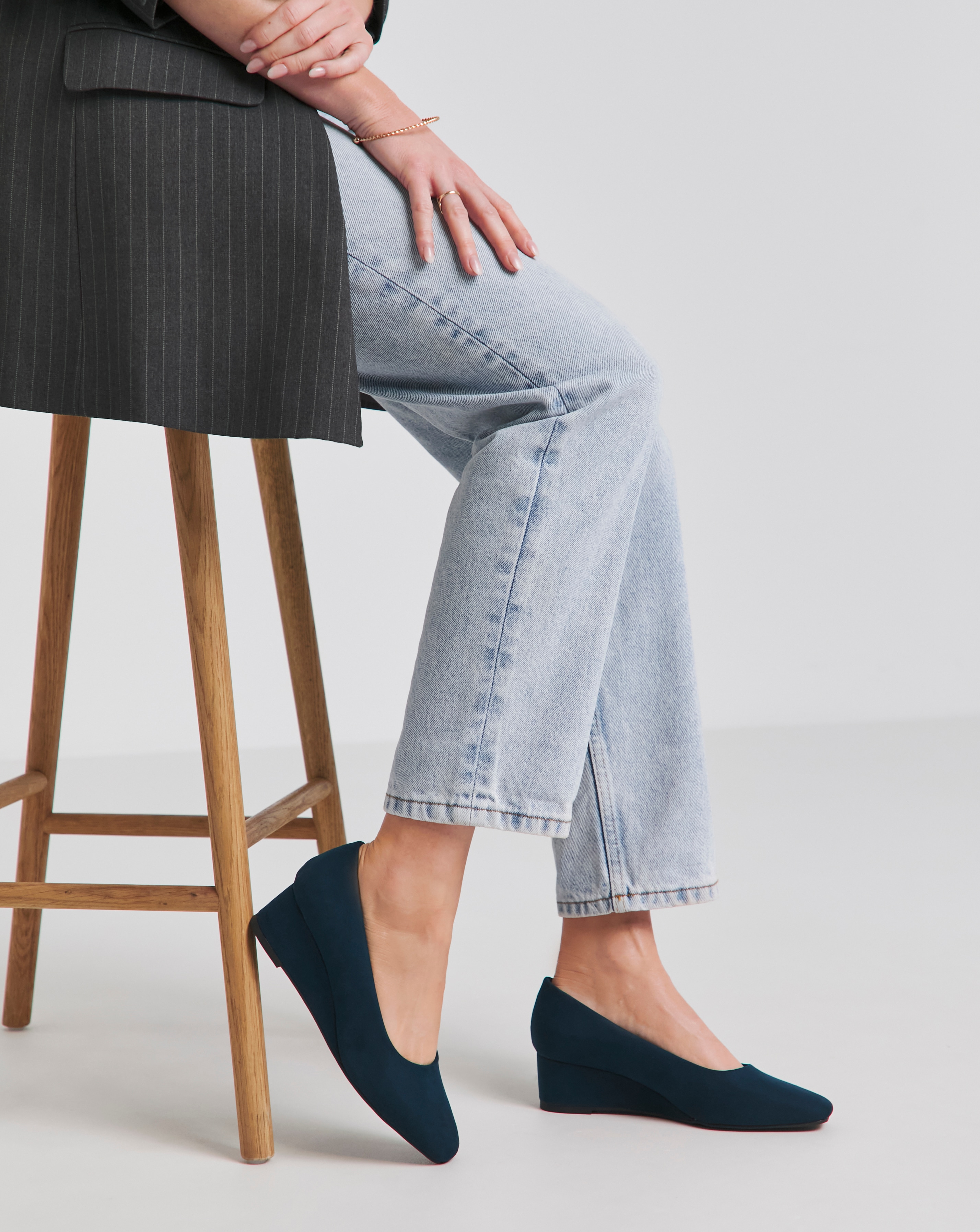 Low Wedge Court Shoe Ex Wide Fit