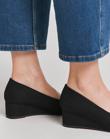 Valentina Low Wedge Court Shoes - Wide Fit (E)