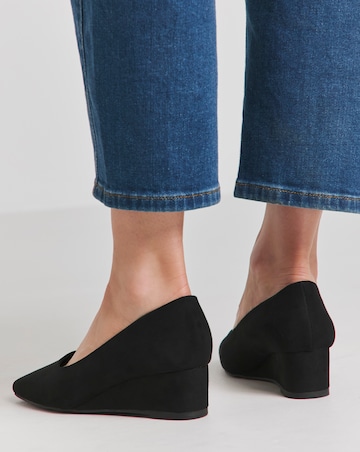 Valentina Low Wedge Court Shoes - Wide Fit (E)