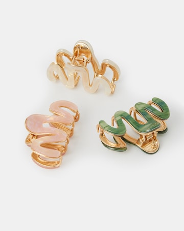 Accessorize Mini Resin Wiggle Claw Clips