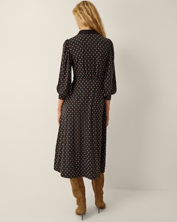 Monsoon Sally Lace Polka Dot Midi Dress
