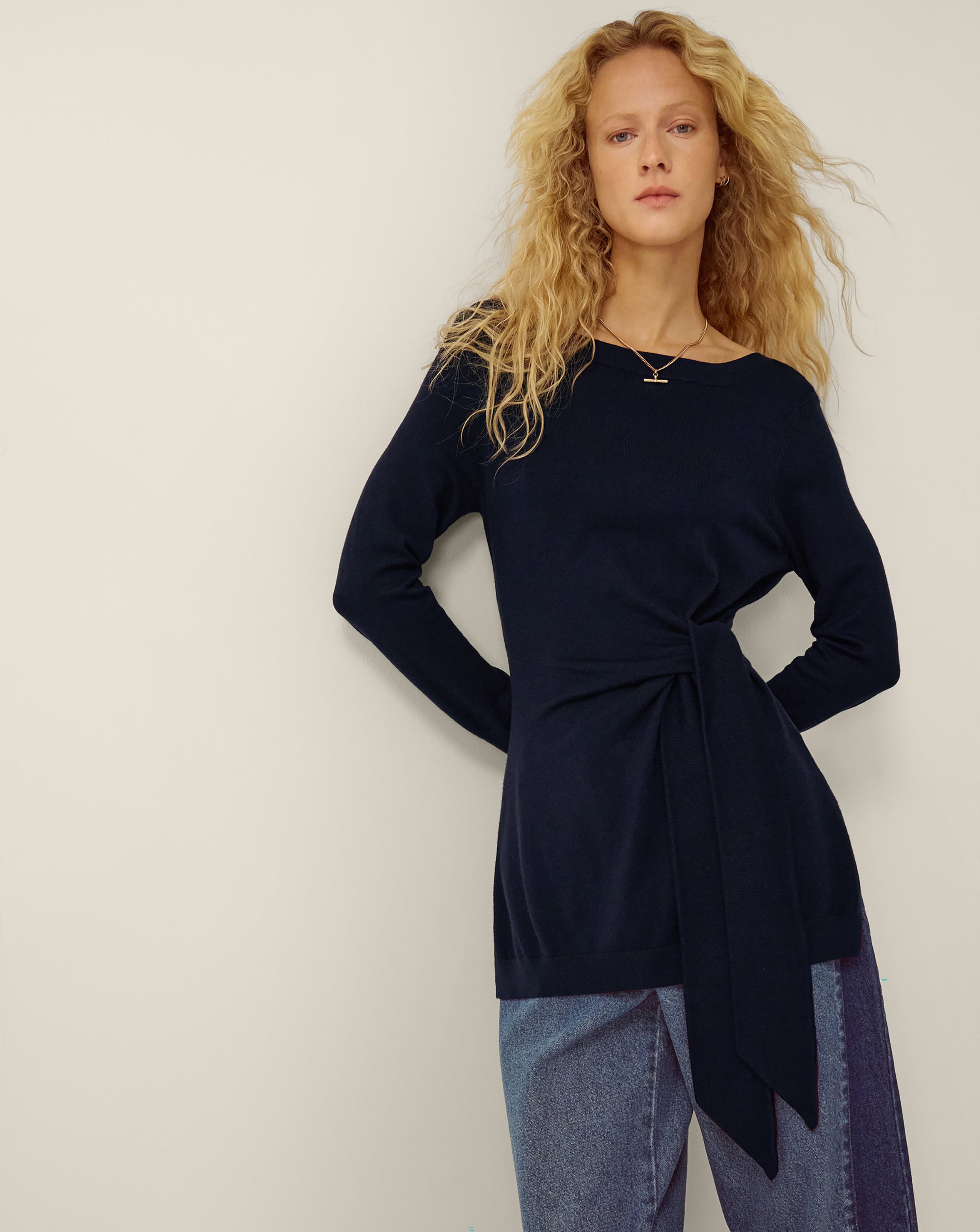 Monsoon Tina Tie Side Jumper