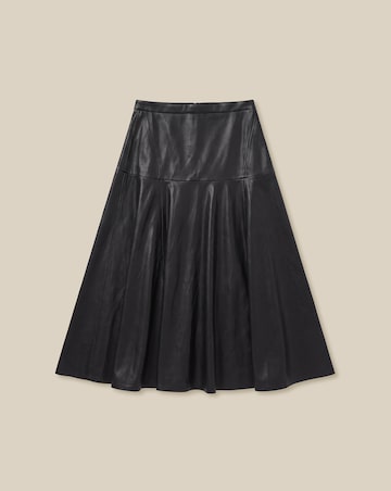 Monsoon Dianne Faux Leather Midi Skirt
