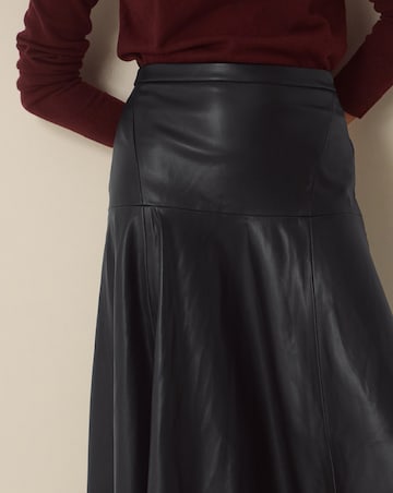 Monsoon Dianne Faux Leather Midi Skirt