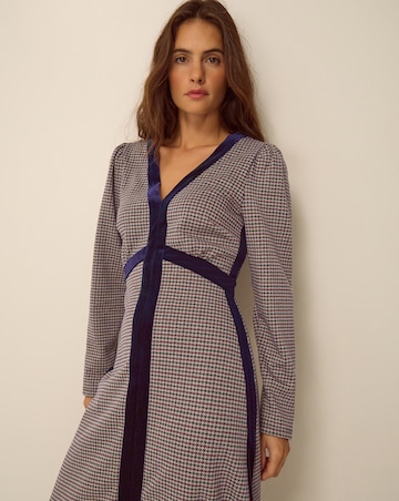 Monsoon Claude Houndstooth Midi Dress