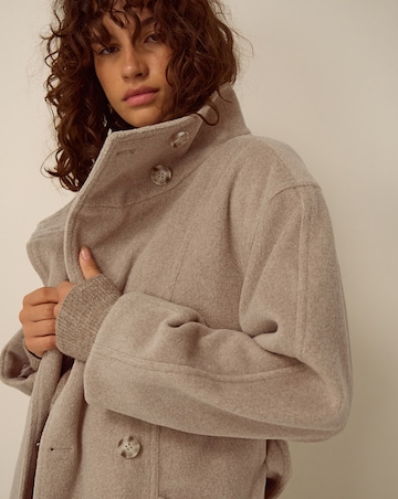 Monsoon Millie Funnel Neck Belted Coat