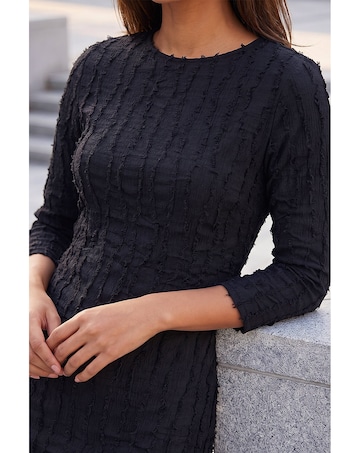 Roman Textured Midi Dress