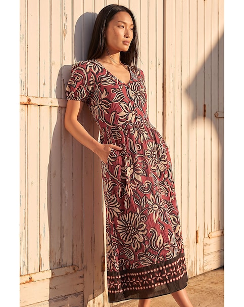 Roman Border Print Dress