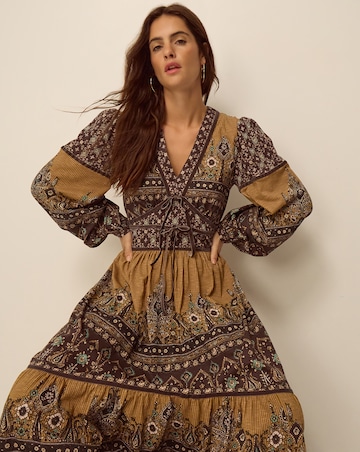 Monsoon Branwen Floral Print Midi Dress