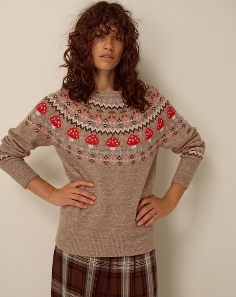 Monsoon Mia Mushroom Fair Isle Jumper