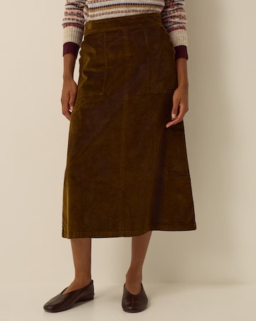 Monsoon Malika Corduroy Midi Skirt