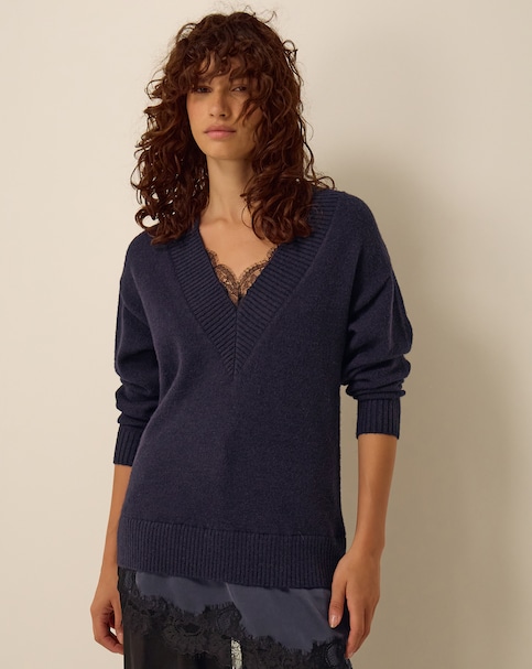 Monsoon Lilah Lace Trim Jumper