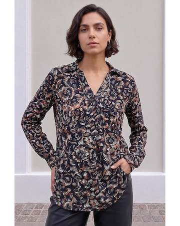 Roman Abstract Puff Print Shirt