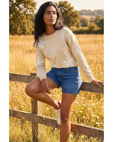 Roman Soft Floral Embroidered Jumper