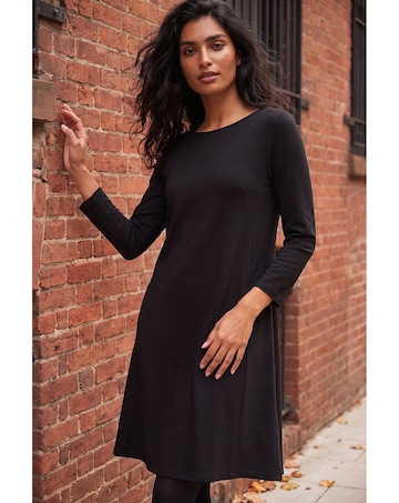 Roman A-Line Pocket Stretch Swing Dress