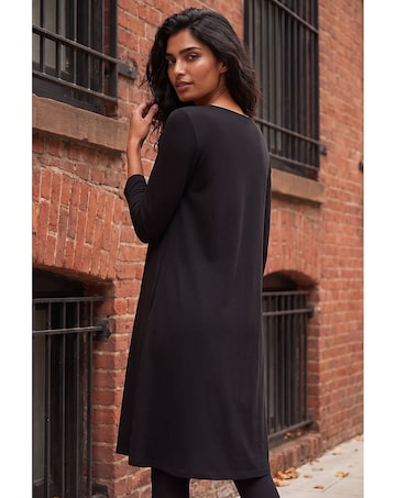 Roman A-Line Pocket Stretch Swing Dress