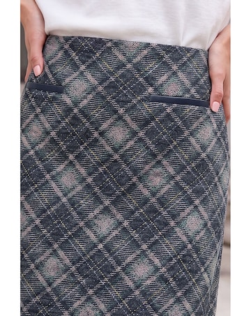 Roman Bias Check Pull On Skirt