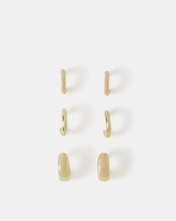 Accessorize 3pk Gold Hoop Earrings