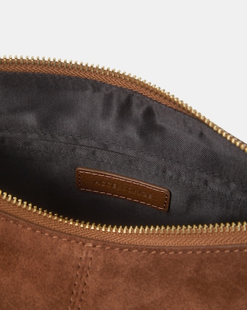 Accessorize Curved Suede Crossbody Bag