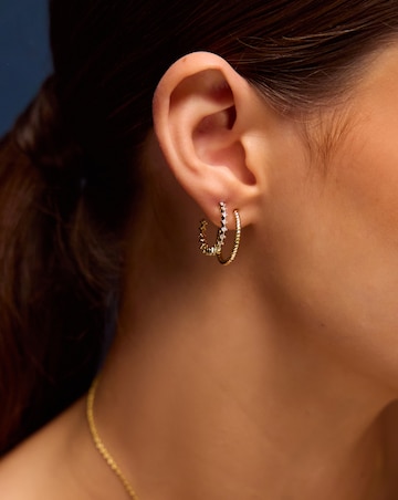 Accessorize 3pk Gold Twist Hoop Earrings