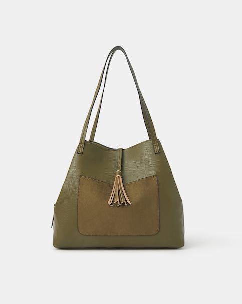 Accessorize Tassel Charm Shoulder Bag