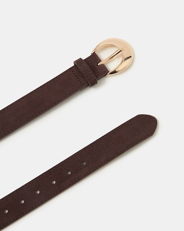 Accessorize Oval Buckle Suede Belt